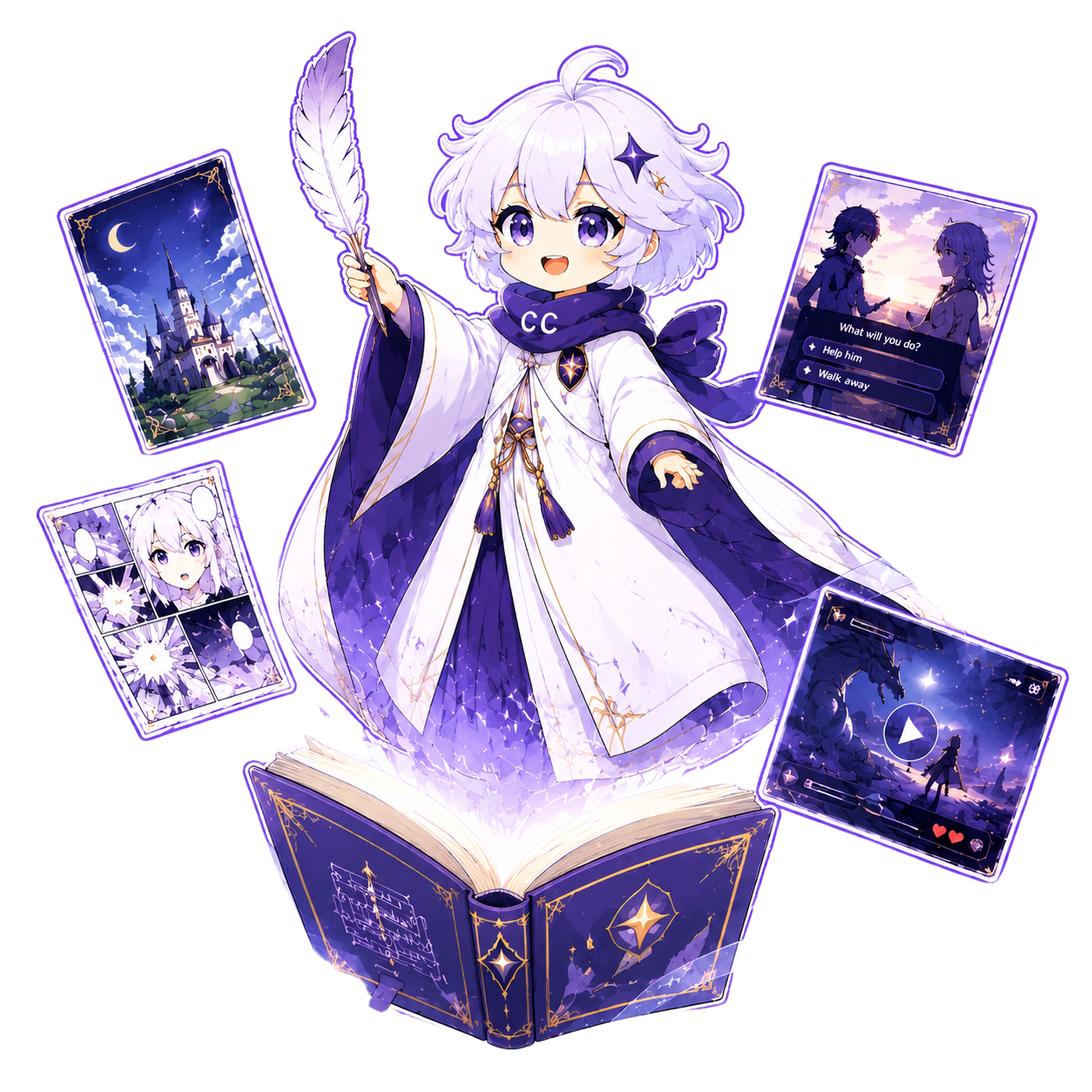 CC 角色在故事世界中展开创作